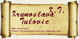 Krunoslava Tulović vizit kartica